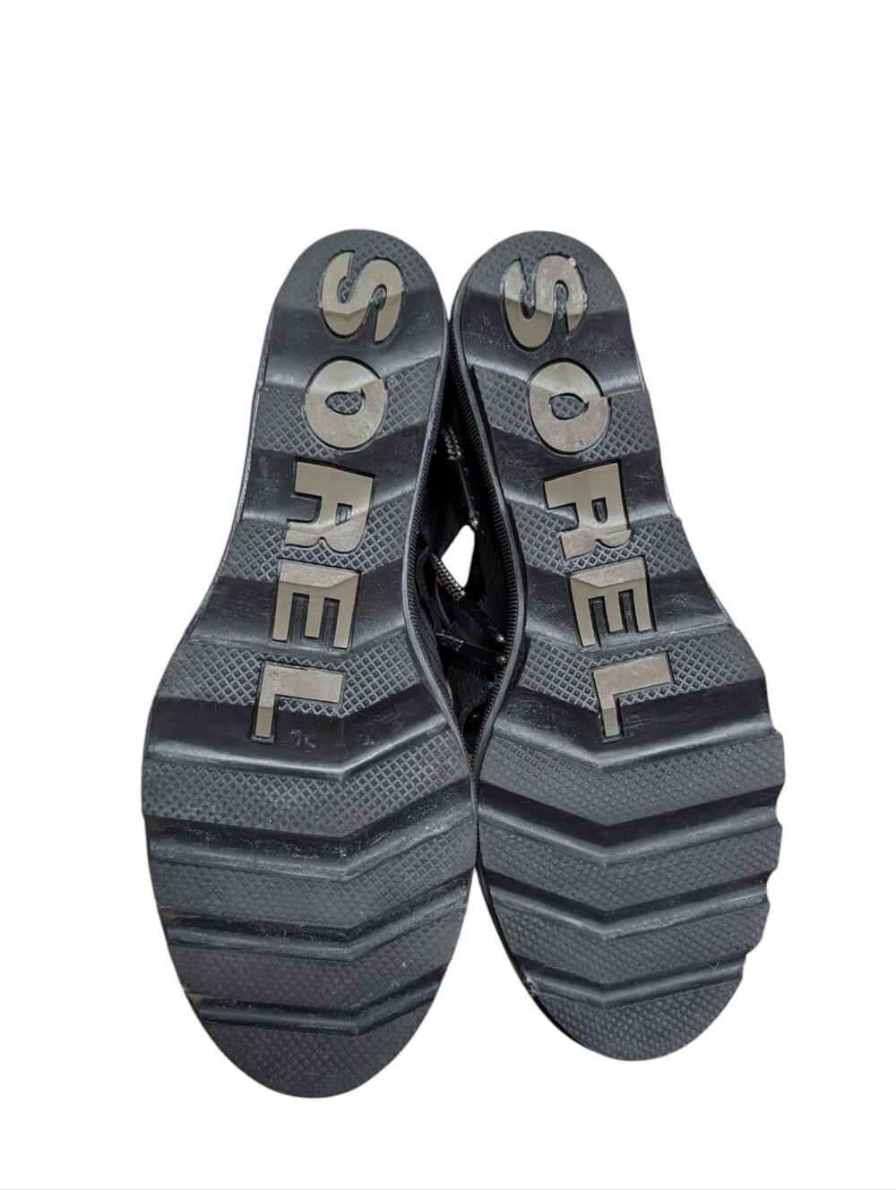 Sorel Joanie Lace Wedge Sandals Black Leather Hidden Wedge Gladiator Size 10.5 - Picture 8 of 10